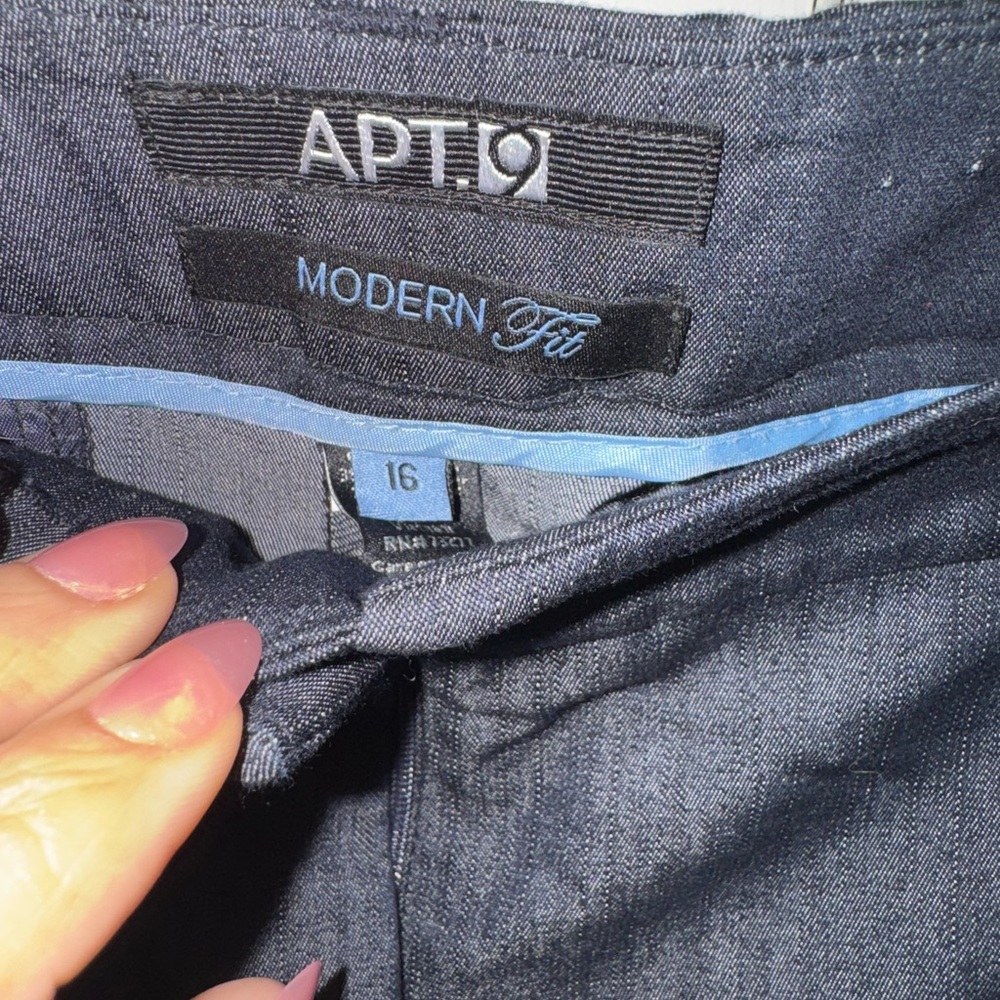Apt. 9 Dark Navy Modern Fit Trousers